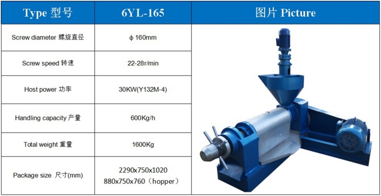 6YL-165 screw oil press(图1)
